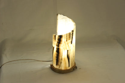 Small Beige Onyx Vortex Lamp