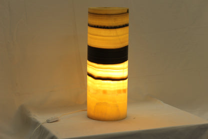 Orange Calico Onyx Lamp
