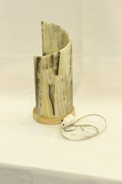Small Beige Onyx Vortex Lamp