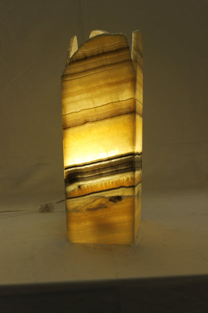 Yellow Bumblebee Onyx Lamp