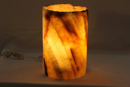 Orange Stratus Onyx Lamp