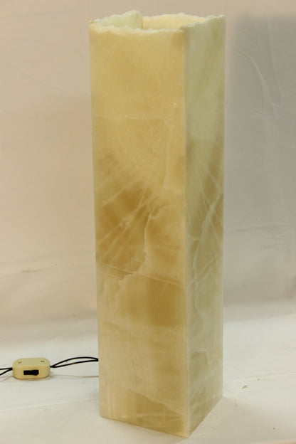 Angelic Torch Beige Onyx Lamp