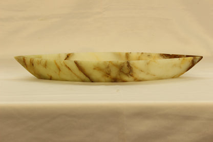 Green Onyx Canoe Serving Tray
