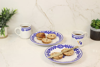 Colibri Collection – Coffee & Dessert | Plate & Mug Set | 4-Piece