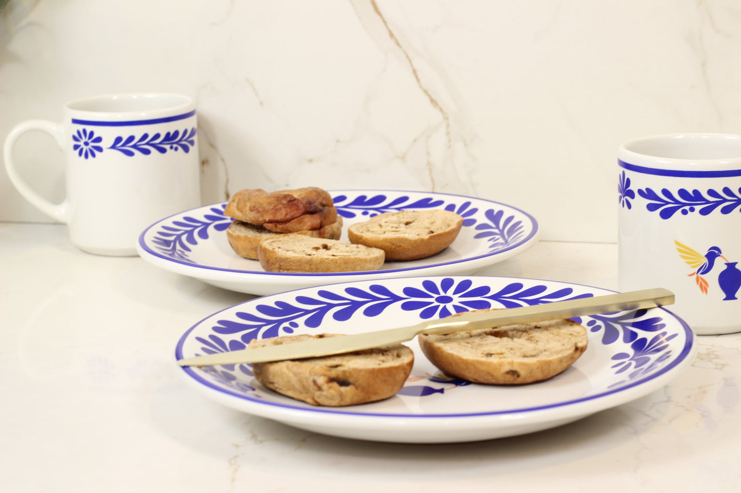 Colibri Collection – Coffee & Dessert | Plate & Mug Set | 4-Piece