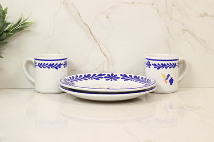 Colibri Collection – Coffee & Dessert | Plate & Mug Set | 4-Piece