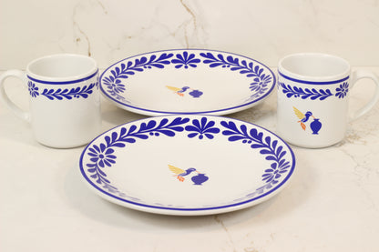 Colibri Collection – Coffee & Dessert | Plate & Mug Set | 4-Piece