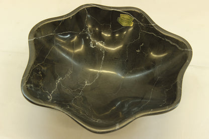 Black Cloud Marble Bowl