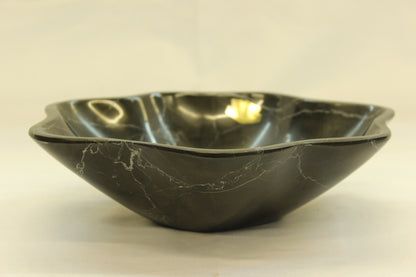 Black Cloud Marble Bowl