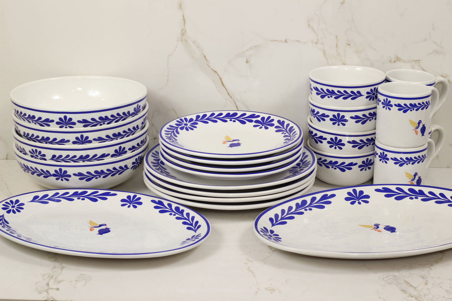 Colibri Collection – 22pc Premium Dinnerware Set (For 4)