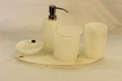 6pc Angelic Onyx Bath Accessory Set
