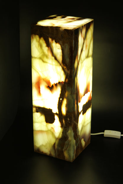 Large Rusted Woodland Onyx Lamp