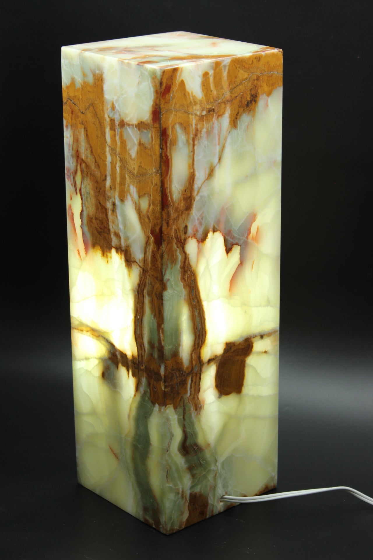 Large Rusted Woodland Onyx Lamp