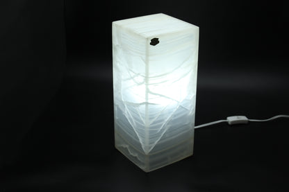 Kinetic White Onyx Lamp