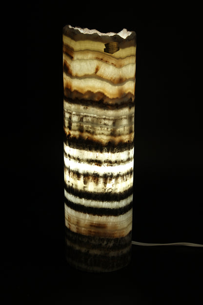 Scarlet Threshold Onyx Lamp