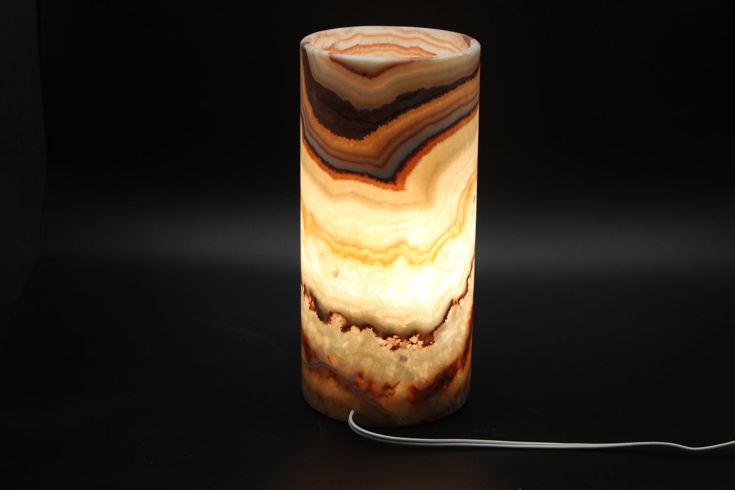 Red Blastwave Onyx Lamp