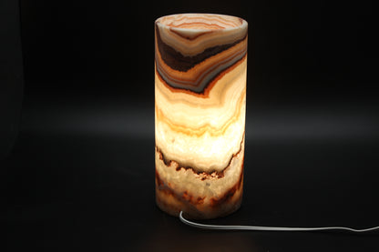 Red Blastwave Onyx Lamp