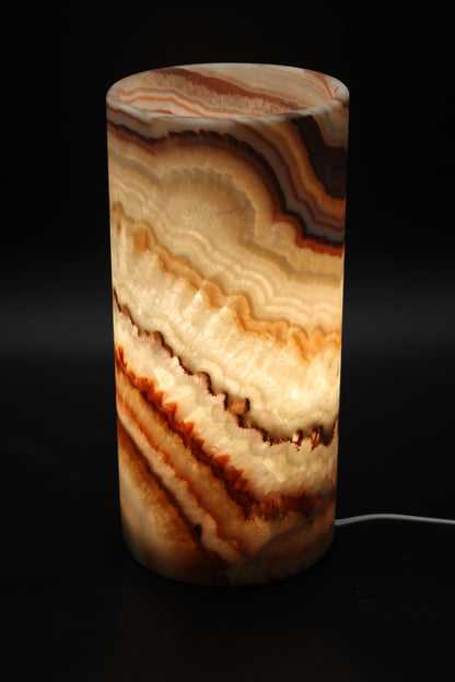 Red Blastwave Onyx Lamp