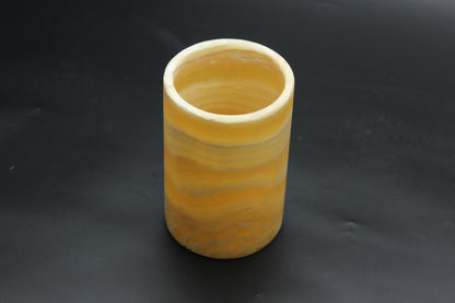 Orange&White Onyx Vase