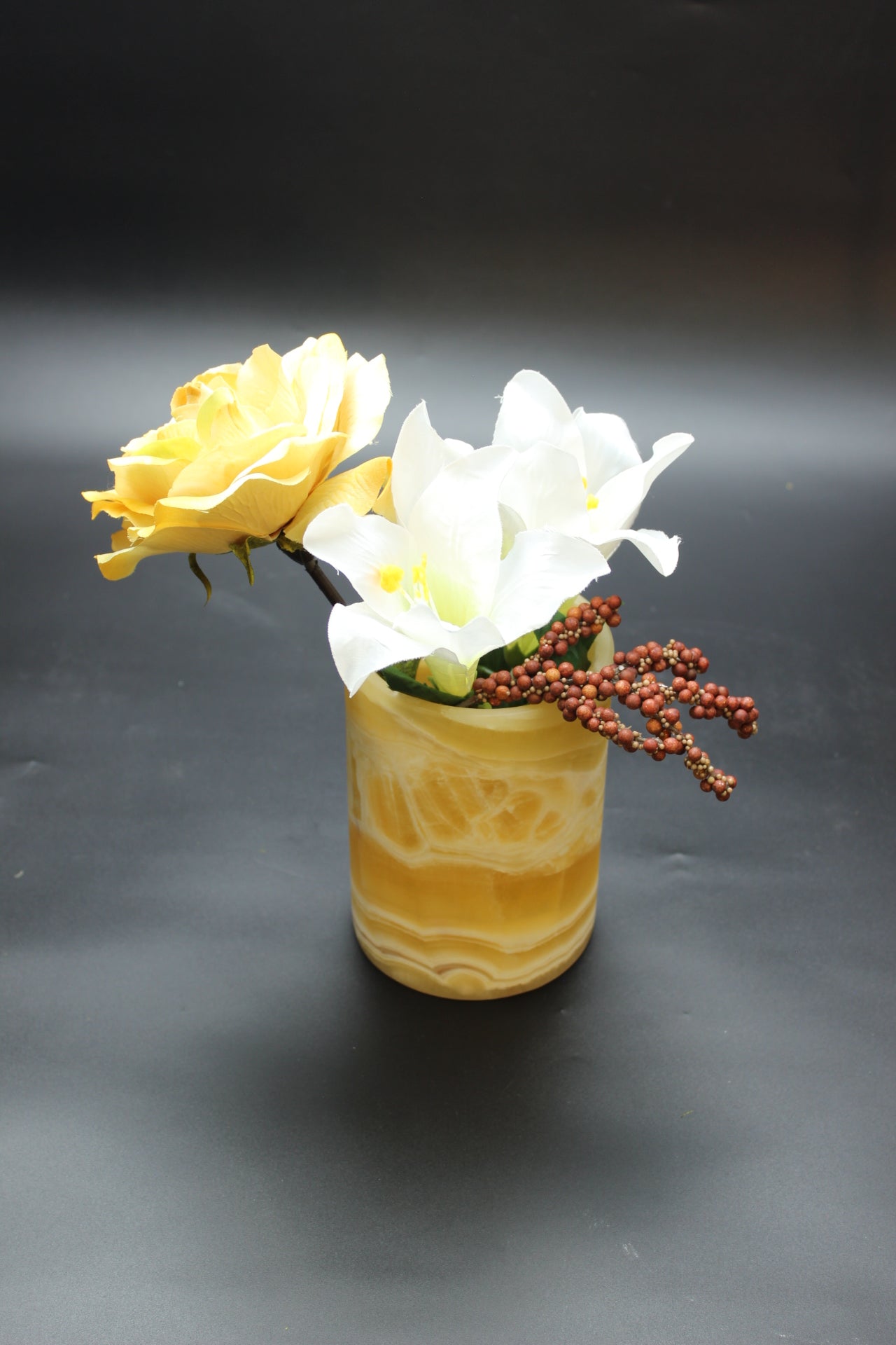 Orange Onyx Vase