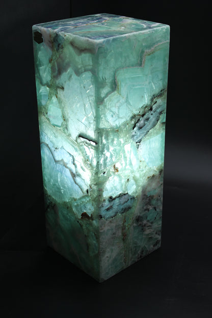 Jade Nebula Fluorite Lamp