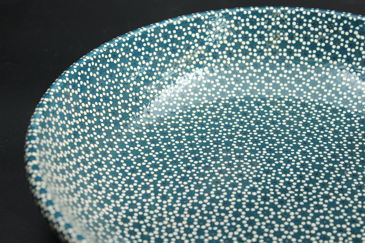 11" Baltic Blue Ceramic Salad Bowl