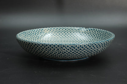 11" Baltic Blue Ceramic Salad Bowl