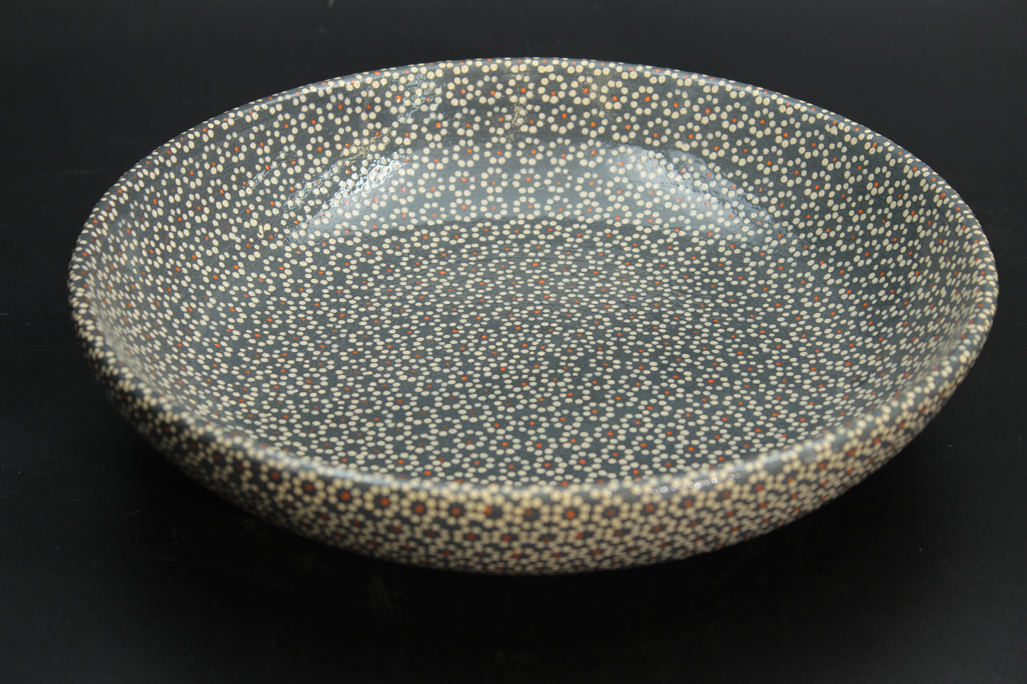 11" Lead Grey Ceramic Salad Bowl