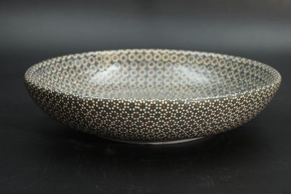 11" Lead Grey Ceramic Salad Bowl