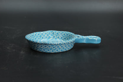 4" Turquoise Clay Mini Frying Pan