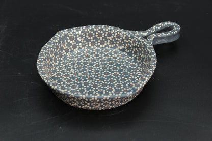 4" Lead Grey Clay Mini Frying Pan