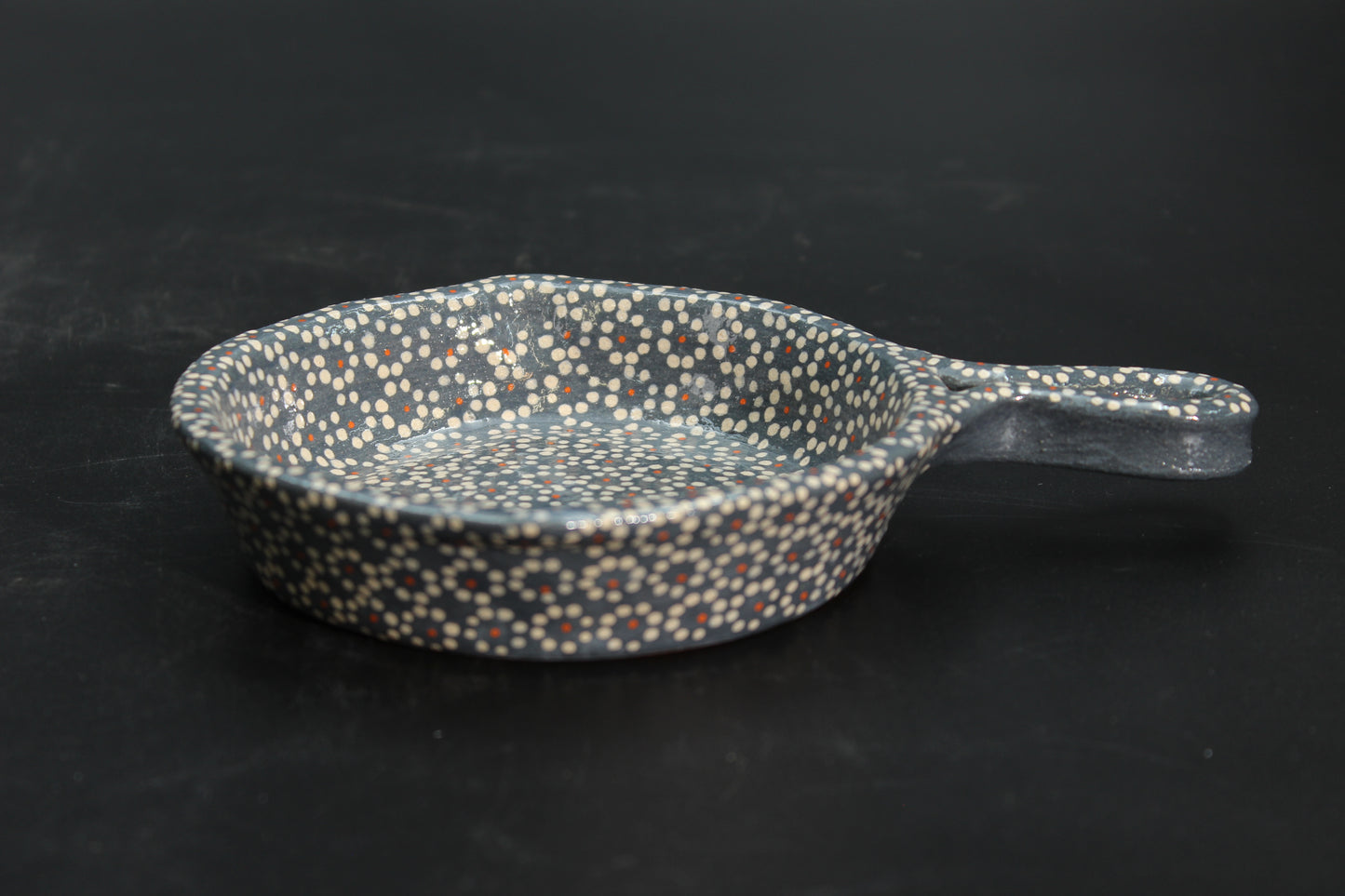 4" Lead Grey Clay Mini Frying Pan