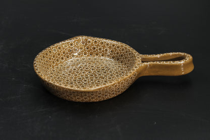 4" Mustard Clay Mini Frying Pan