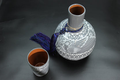 1 Gal Traditional Grey Ceramic Water Bottle