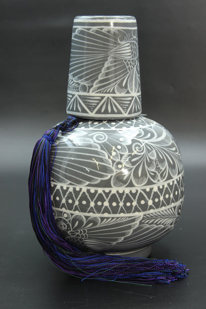 1 Gal Traditional Grey Ceramic Water Bottle