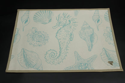 Turquoise Ocean Tide Placemat Set (Set of 6)