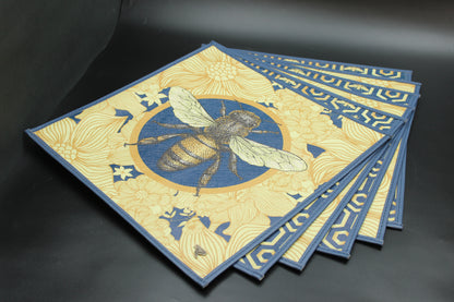 Blue Beehive Placemat Set (Set of 6)