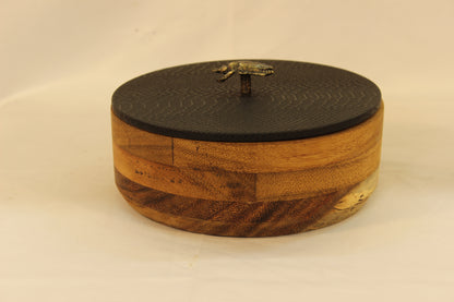 Black Beetle Wood Tortilla Holder