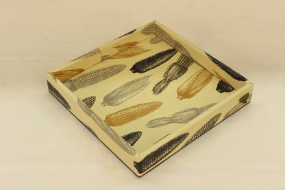 Beige Cornfield Small Decor Tray