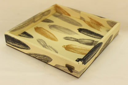 Beige Cornfield Small Decor Tray