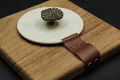 Cream Seaweed Wood Napkin Holder