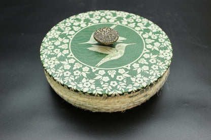 Green Hummingbird Hemp Tortilla Holder