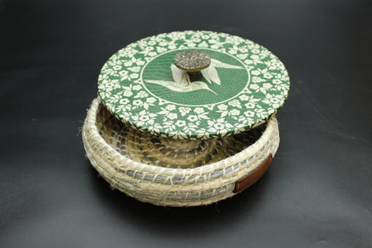 Green Hummingbird Hemp Tortilla Holder