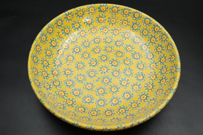 11" Saffron Yellow Ceramic Salad Bowl