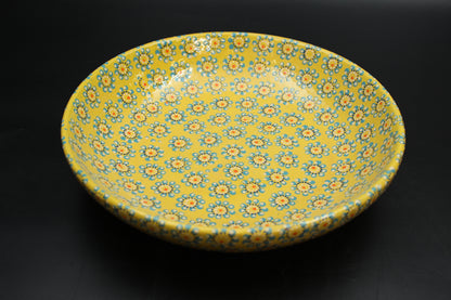 11" Saffron Yellow Ceramic Salad Bowl