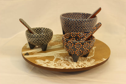 Brown Snakeskin Lazy Susan