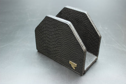 Black Crab & Snakeskin Napkin Holder