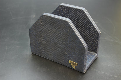 Blue Crab & Snakeskin Napkin Holder