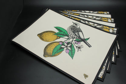 Lemon & Mockingbird Placemat Set (Set of 6)