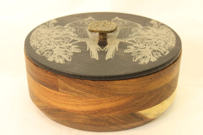 Black Snakeskin & Birds Wooden Tortilla Holders